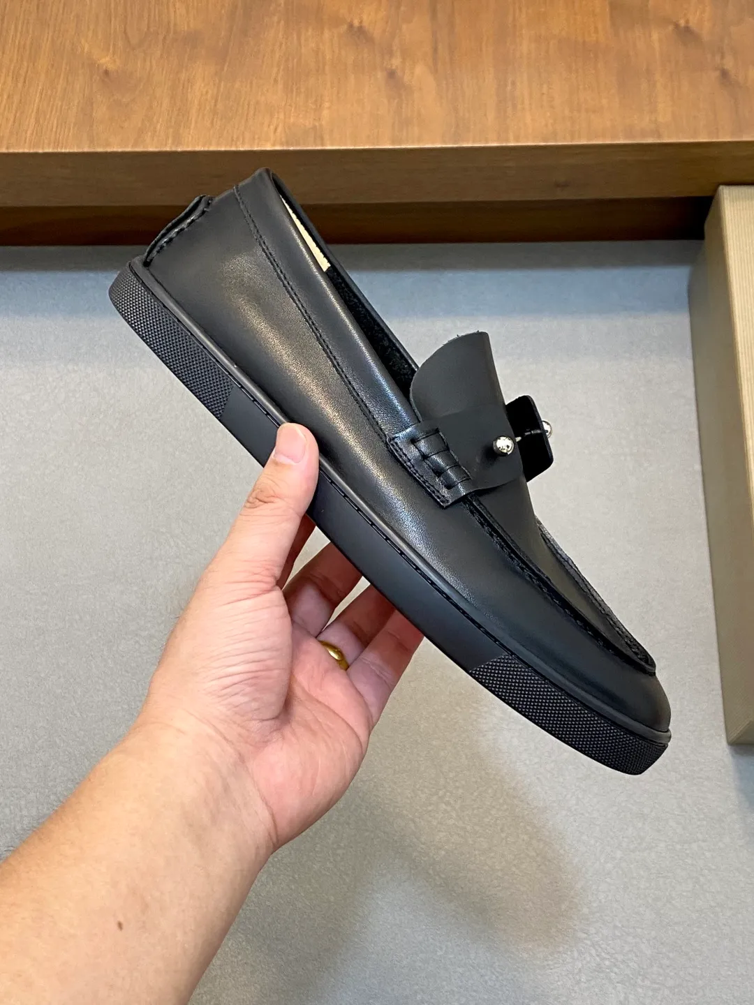 Men's shoes 💰740 christian louboutin (CL red sole shoes) exclusive hot model released 🎈🎈💪Movable latex feet👻Finished outsole line [Deyi] Global supply😝 [Top version]: original imported cowhide upper, top original leather lining, original molded TPU outsole, original 1:1 detail processing, original shoe last, large quantity available from stock, code number: 39-44 (38, 45 customized)